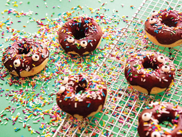 Kids Baked Chocolate Donuts with Sprinkles and Googly Eyes Baking kit